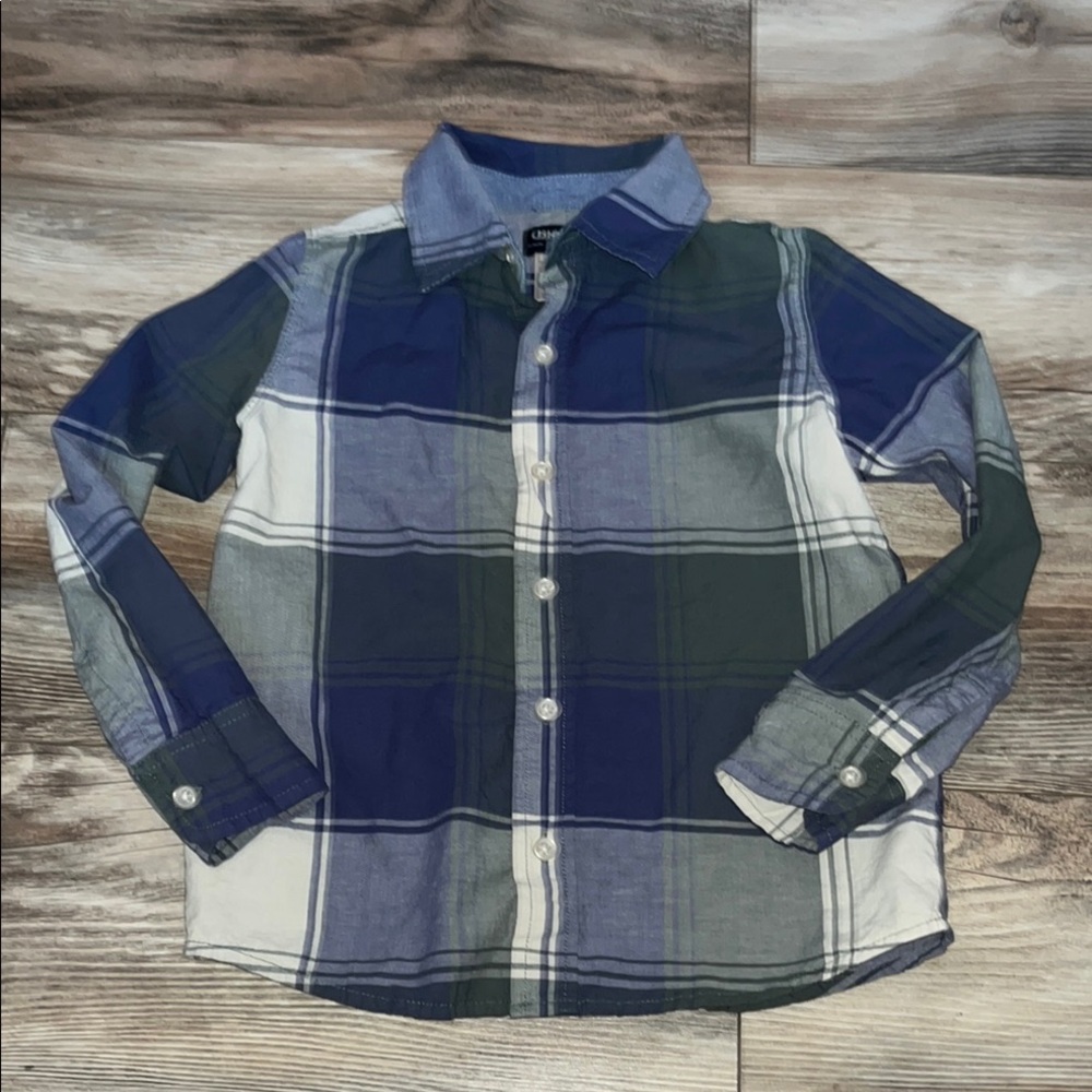Plaid Kids Shirt - Blue and Green